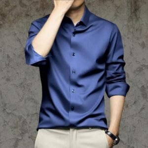 Satin Blue Shirt